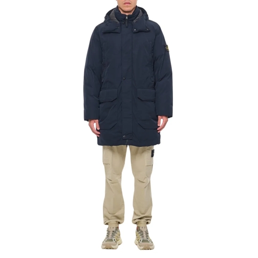 Stone Island Parka Micro Twill Blue Parka-Mäntel