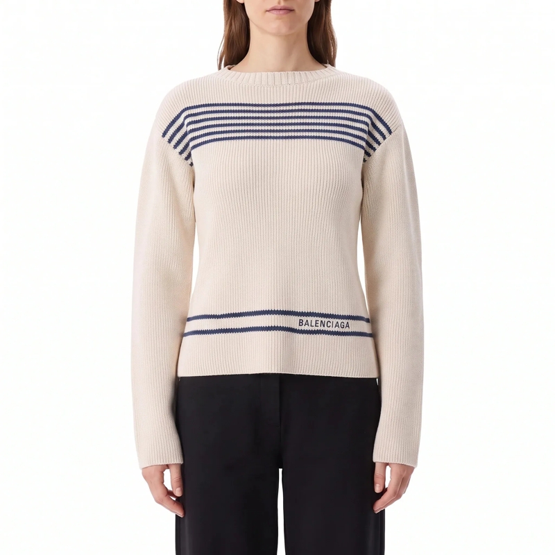 Balenciaga  Pullover aus Baumwolle weiß(Image 2)
