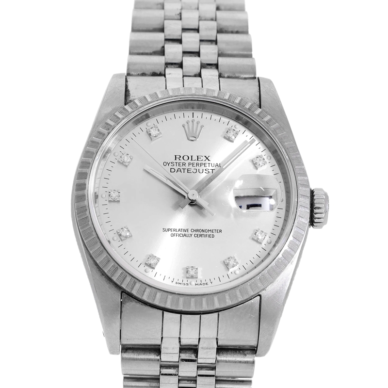 Rolex Automatikuhr Datejust Silber