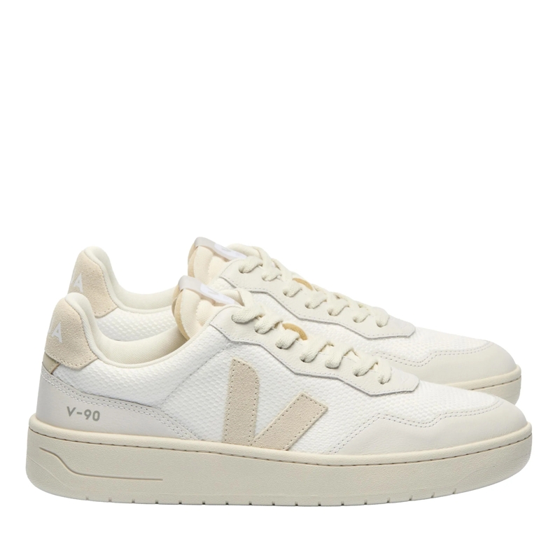 Veja Lage-top sneaker V-90 B-mesh White Pierre