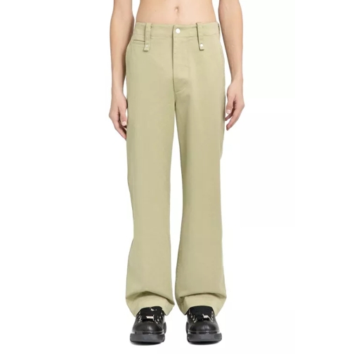 Burberry Cotton Satin Trousers Green 