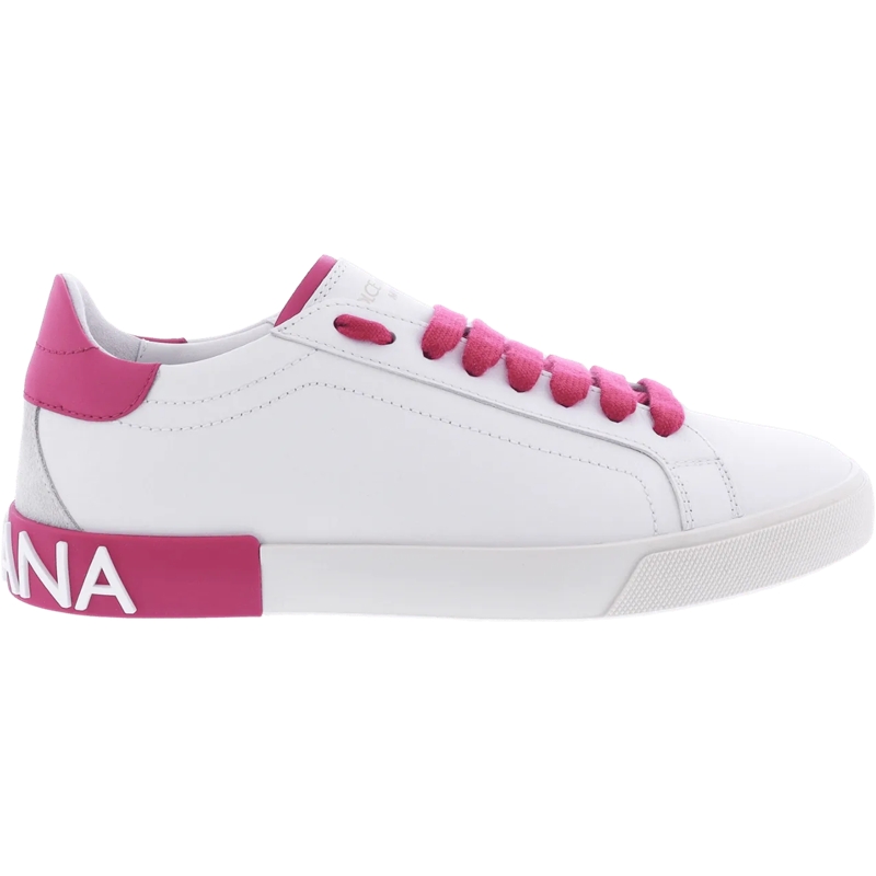 Dolce&Gabbana Low-Top-Sneaker Dames Portofino Vintage Sneaker Wit weiß