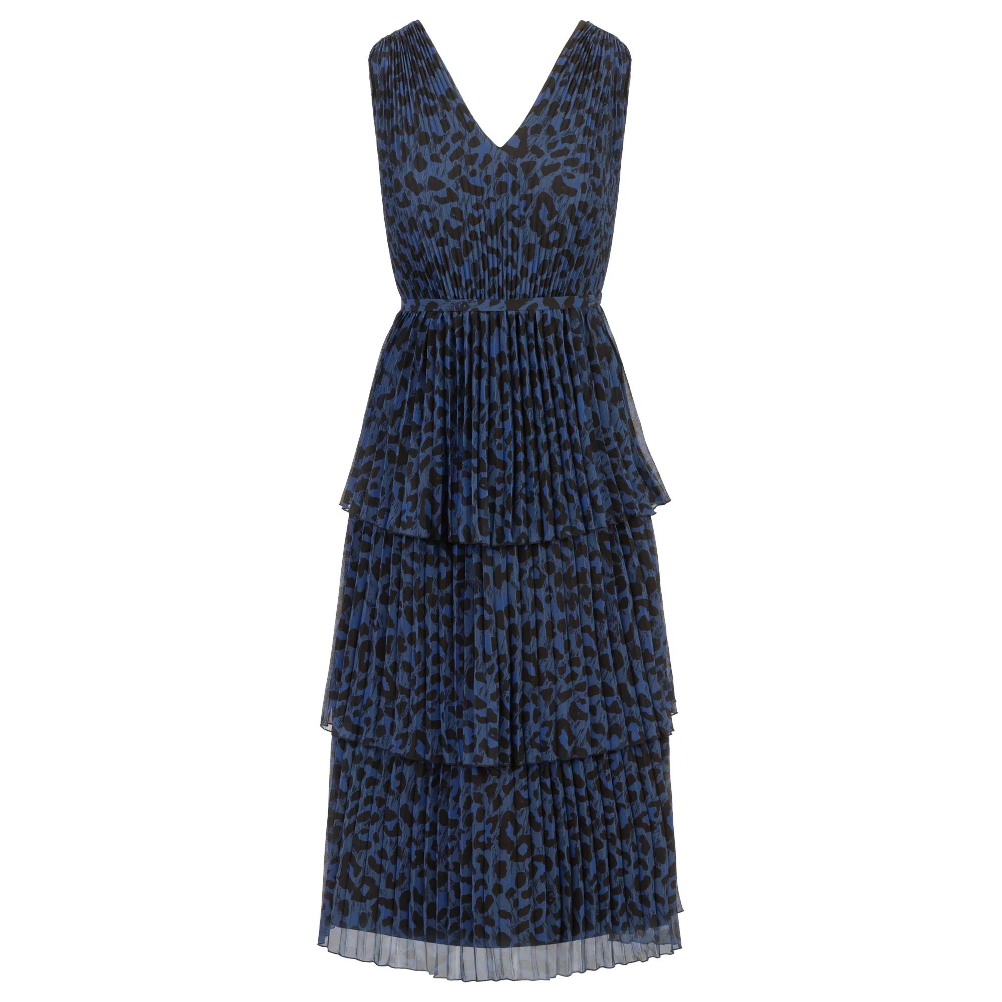 Apart - Midi Plisseekleid - Größe 42 - blau