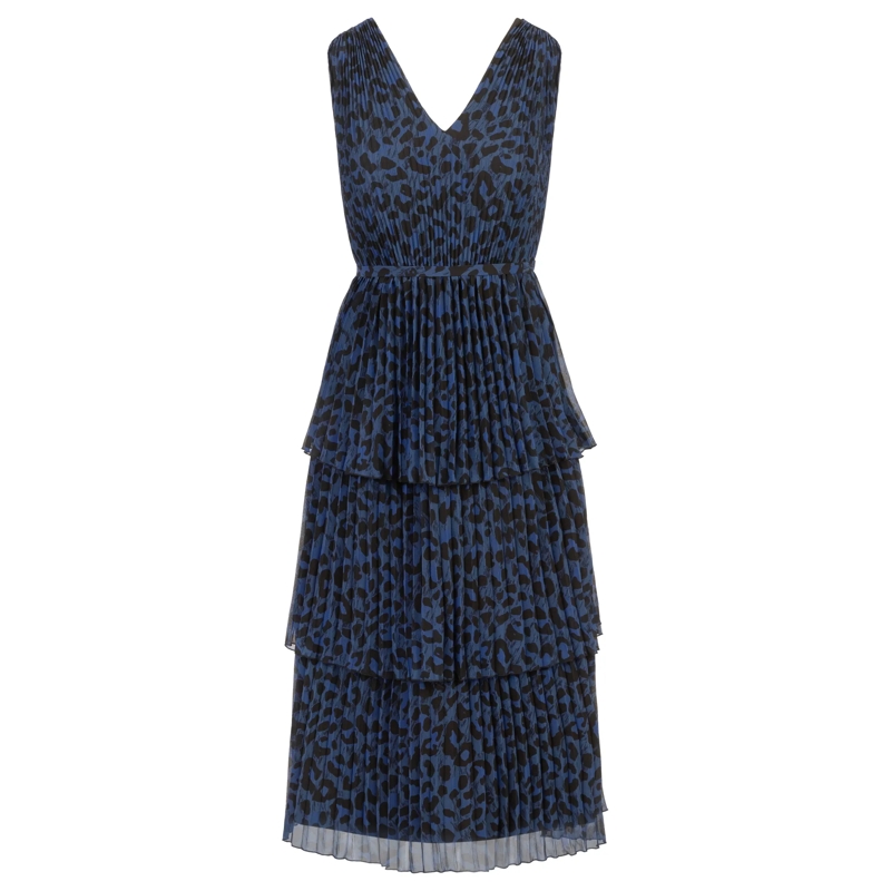 Apart Midikleid Midi Plisseekleid bunt