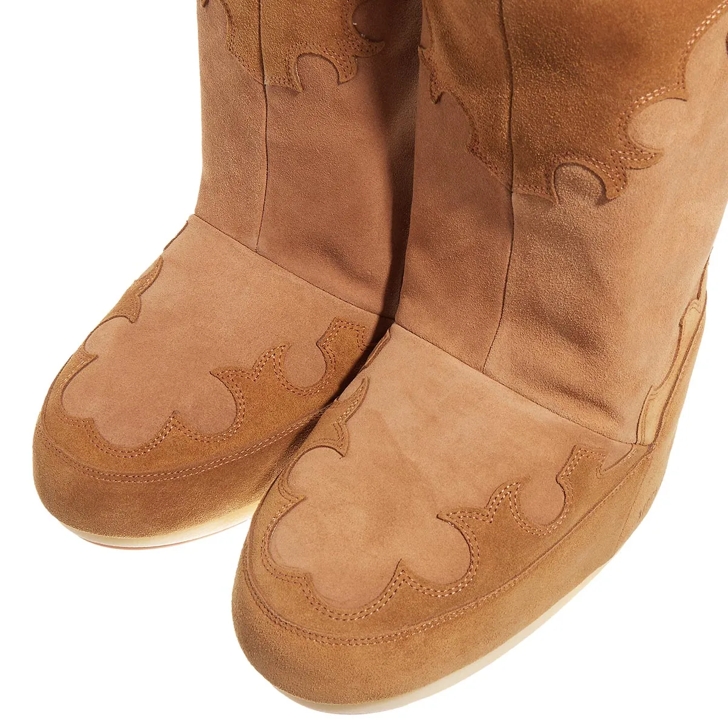 Moonboot Mb Icon Suede Embroidery Cognac | Winter Boots