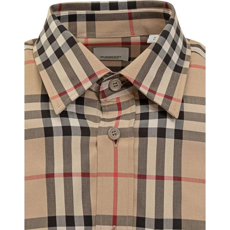 Burberry Haut décontracté Caxtan Camicia Check beige(Image 4)