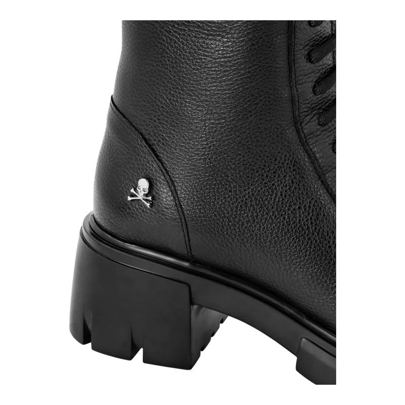 Philipp Plein Schnürstiefel Stiefel Niedrig Flach schwarz(Image 3)