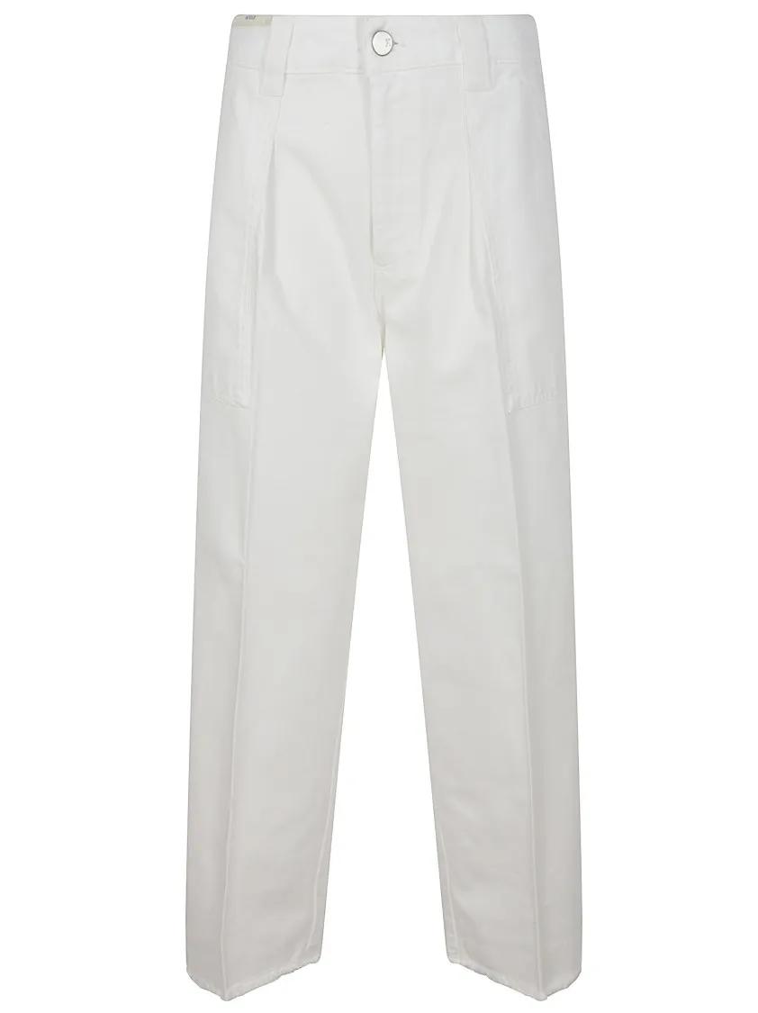 Thumbnail - Pt Torino - White High-Quality Mia Denim Trousers - Größe 29 - weiß