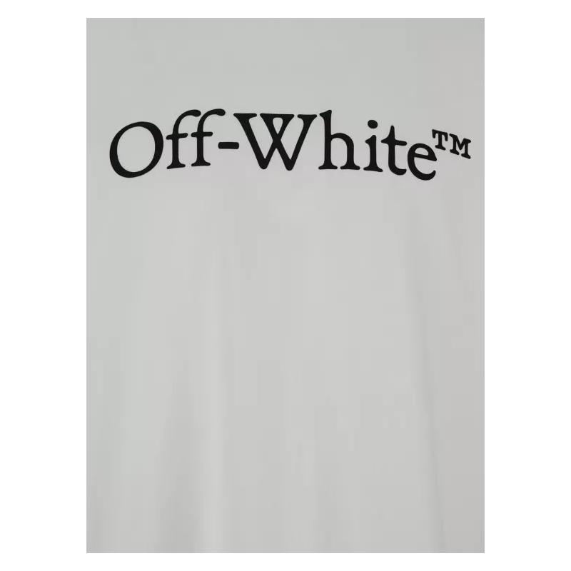 Off-White T-shirt Oversized T-Shirt With Contrasting Logo Print White(Image 6)