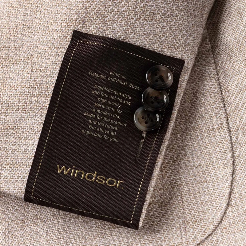 windsor. Anzugjacke Sakko aus Leinen-Baumwollmix beige(Image 4)