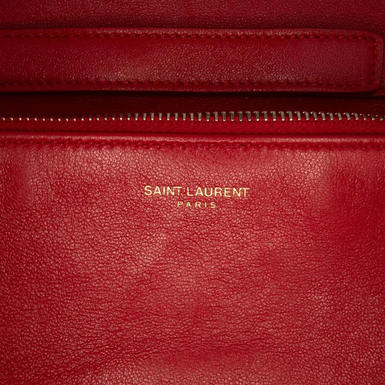 Thumbnail - Saint Laurent Hobo Bags - Diamond Quilted Lambskin Angie Chain Bag - Gr. unisize - in Rot - für Damen