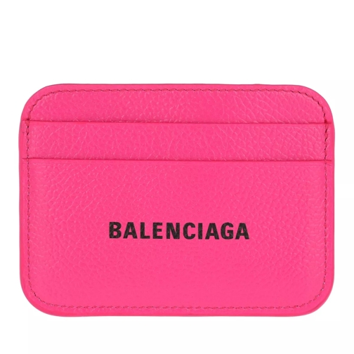 Balenciaga Logo Card Holder Acid Fuchsia/Black Card Case