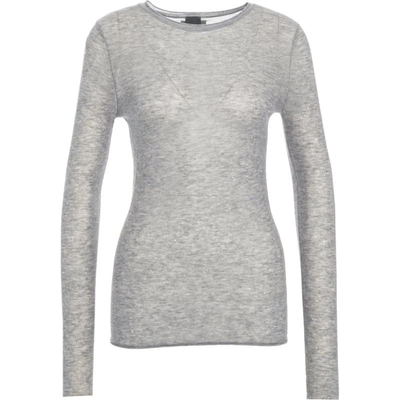 Pinko  Sweater with Lurex Inserts grau