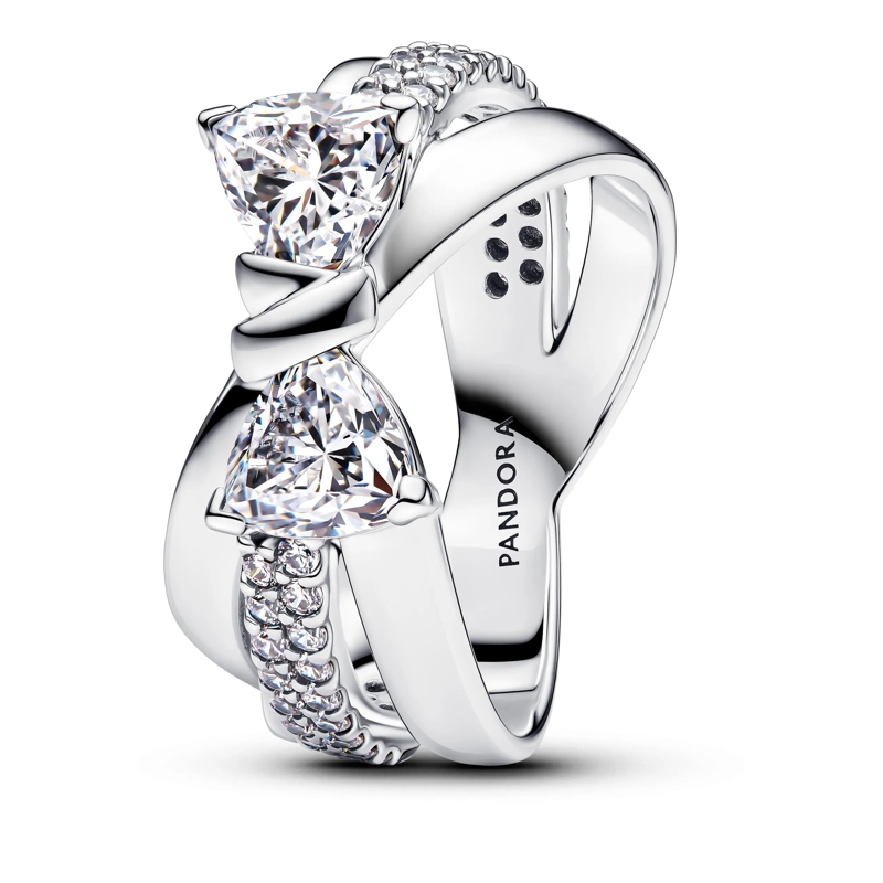 Pandora Bague Funkelnde Schleife Überkreuzter Ring Sterling silver