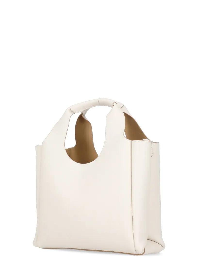 Hogan Hobo bags Ivory Pebbled Leather Shoulder Bag in beige