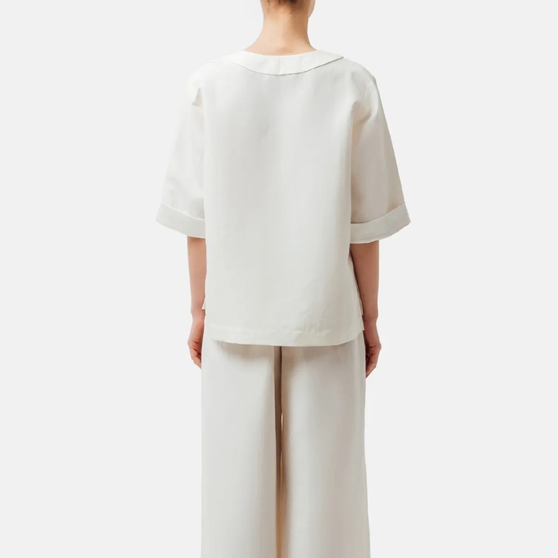 Helene Galwas Bluse Shirt mit geradem Schnitt KAITLYN weiss(Image 3)