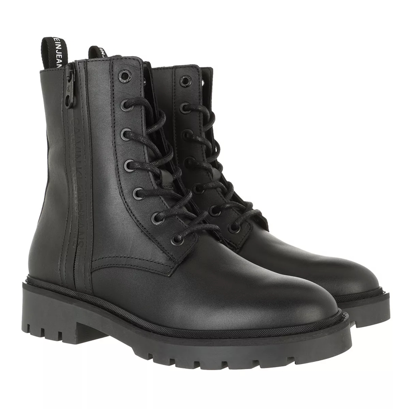 Calvin Klein Schnürstiefel Combat Mid Laceup Boot W Zip Black