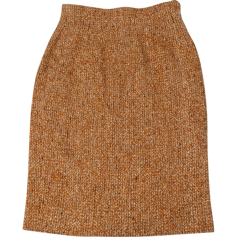 Christian Dior Midirock Christian Dior Tweed Wool Skirt (DE 38 / FR40) braun
