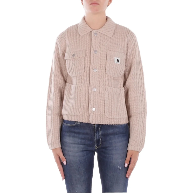 CARHARTT Übergangsjacke CARHARTT WIP W' MICHIGAN FLEUR DE SEL CARDIGAN beige