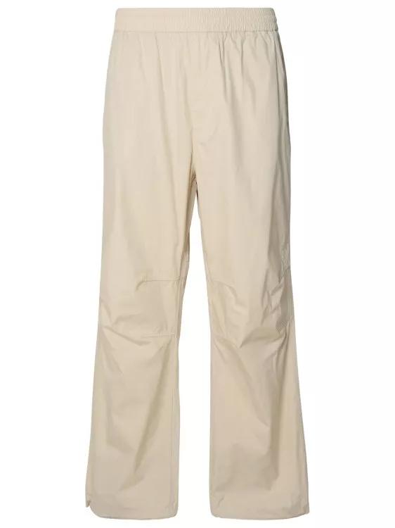 Burberry - Beige Cotton Blend Trousers - Größe L -