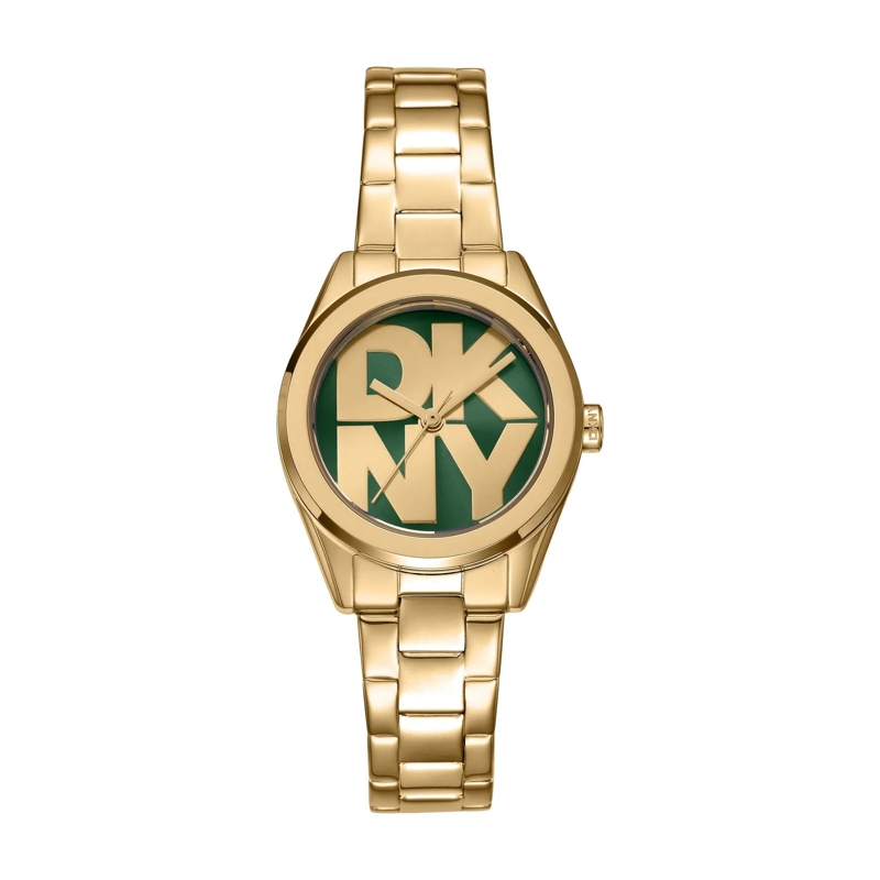 DKNY Quarzuhr Quarzuhr Logo Watch Set- Anzeige: 3 Zeiger- Qua grün(Image 5)