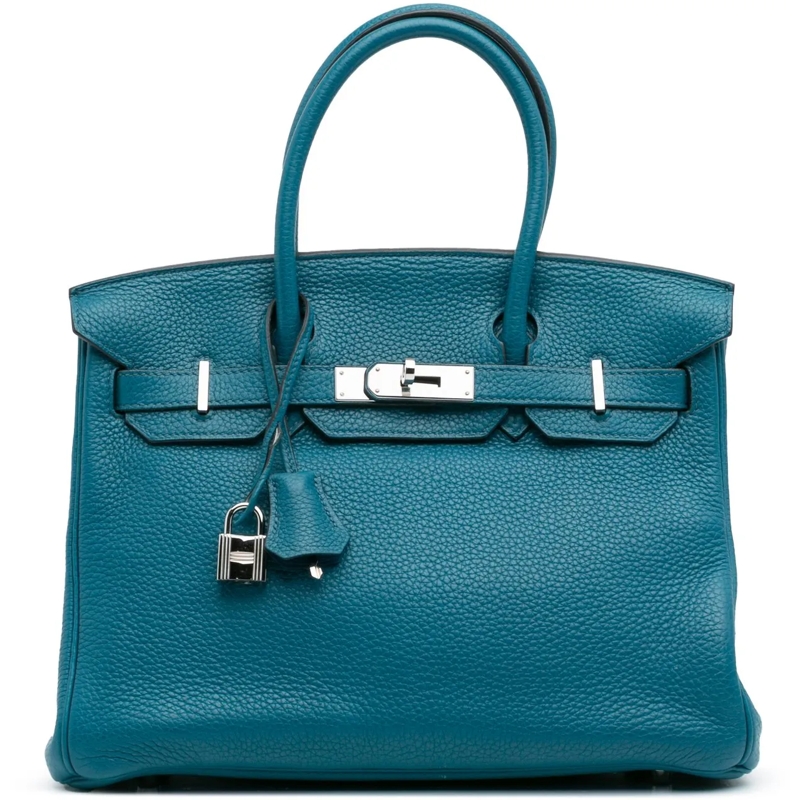 Hermès Tote Togo Birkin Retourne 30 blau