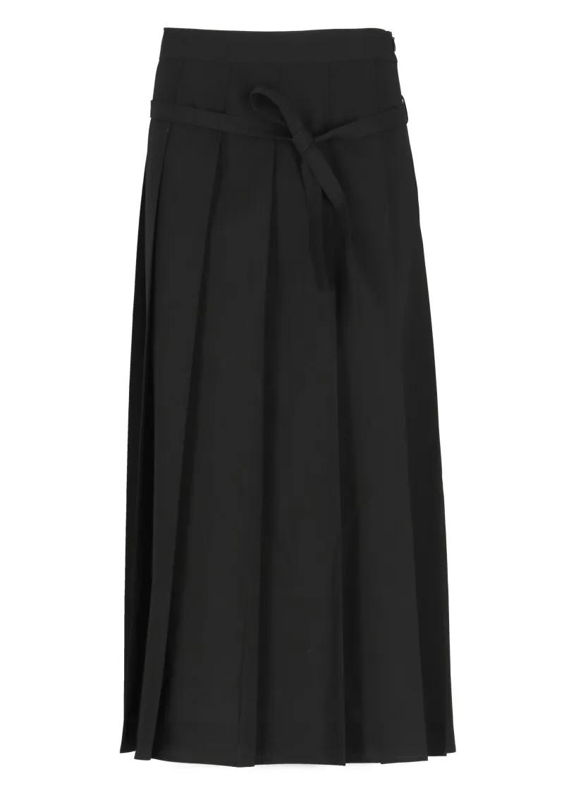 Fabiana Filippi - Black Wool Skirt - Größe 44 - schwarz