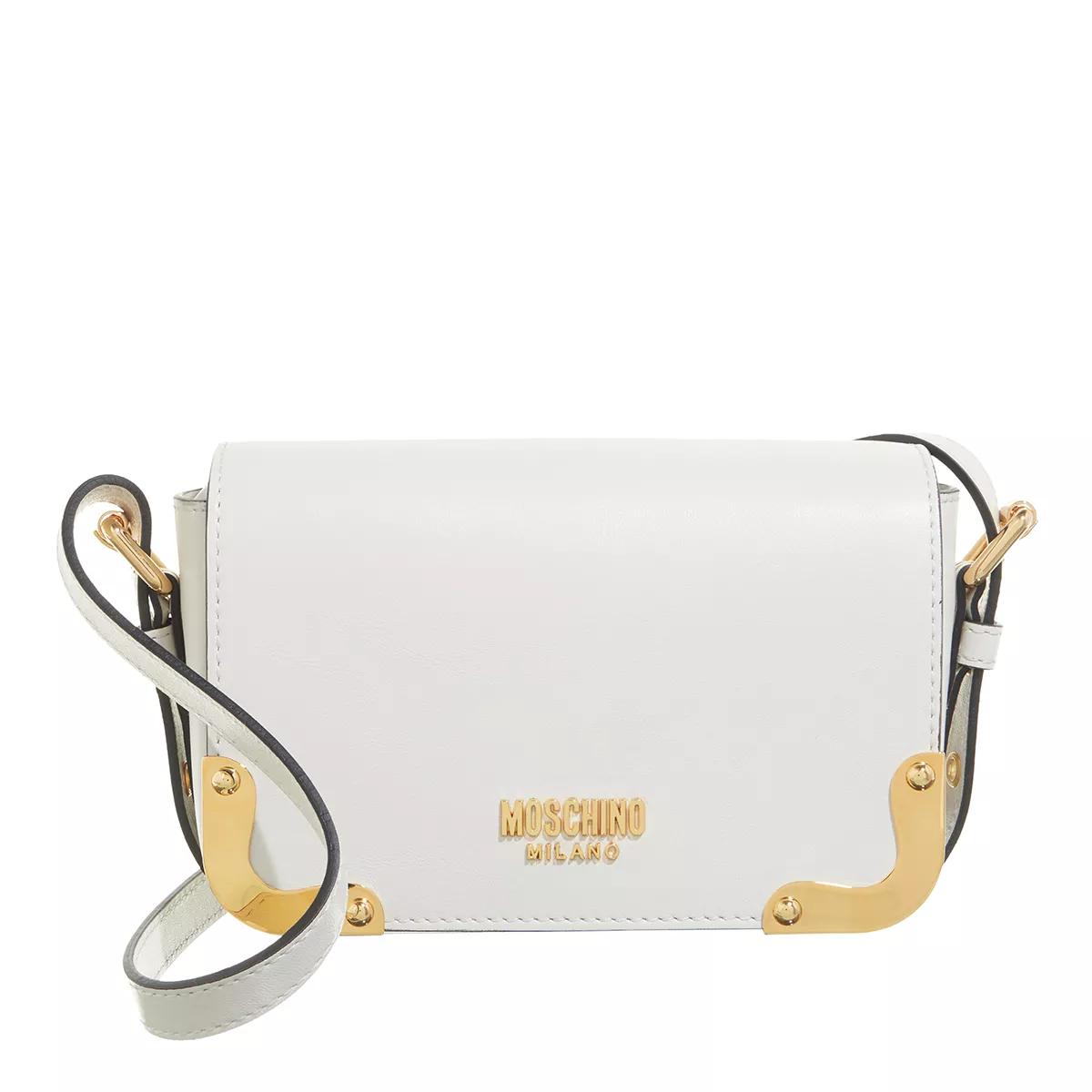 Moschino Crossbody Bags - Metal Corner Shoulder Bag - Gr. unisize - in Beige - für Damen