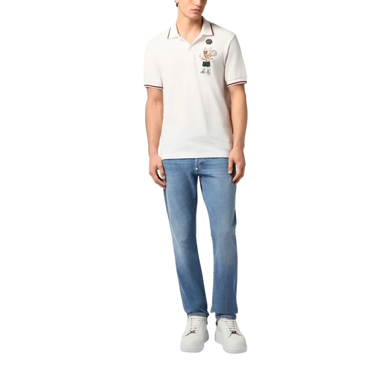 Philipp Plein Jeans mit geradem Bein Super Straight Cut Jeans Basic Cocco Label jeansblau(Image 2)