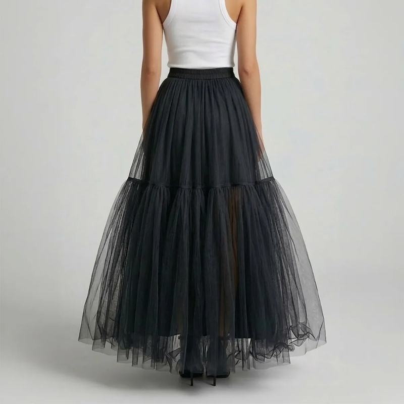 Helene Galwas Maxirock Maxirock aus Tüll MIREYA schwarz(Image 3)