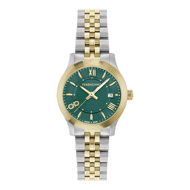 Salvatore Ferragamo Quarzuhr Quarz-Analoguhr Duo Mini silber