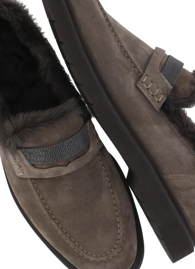 Thumbnail - Leather Loafers - Gr. 40 (EU) - in Grau