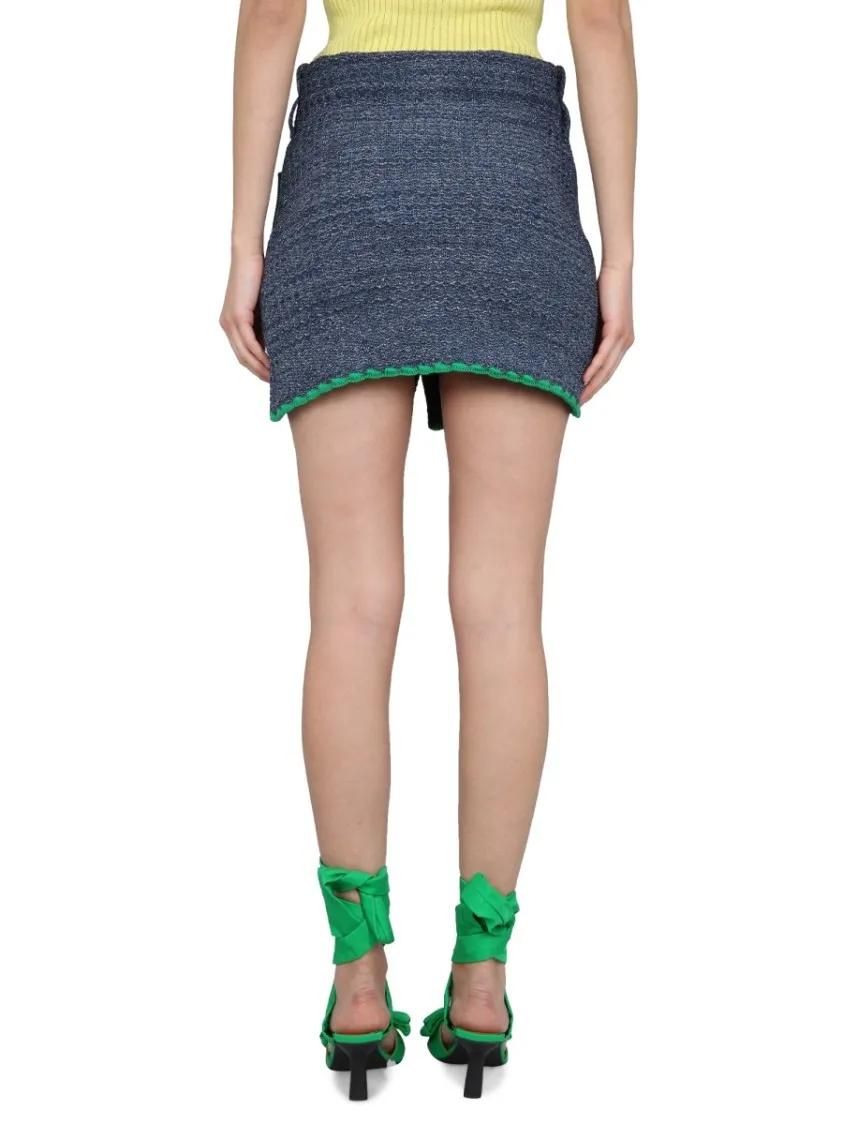 ミニスカート Cormio Whimsical Scalloped Hem Skirt Cormio Whimsical Scalloped Hem Skirt Blue | Minirock