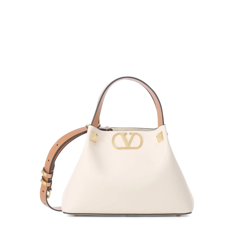 Valentino Garavani Sac à bandoulière Umhängetasche aus Leder weiß