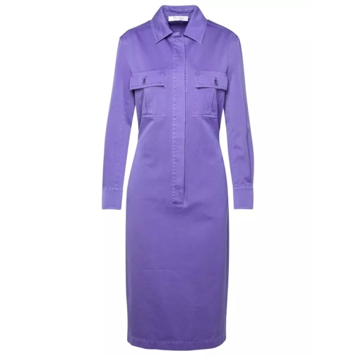 Max Mara 'Cennare' Lavender Cotton Dress Purple 