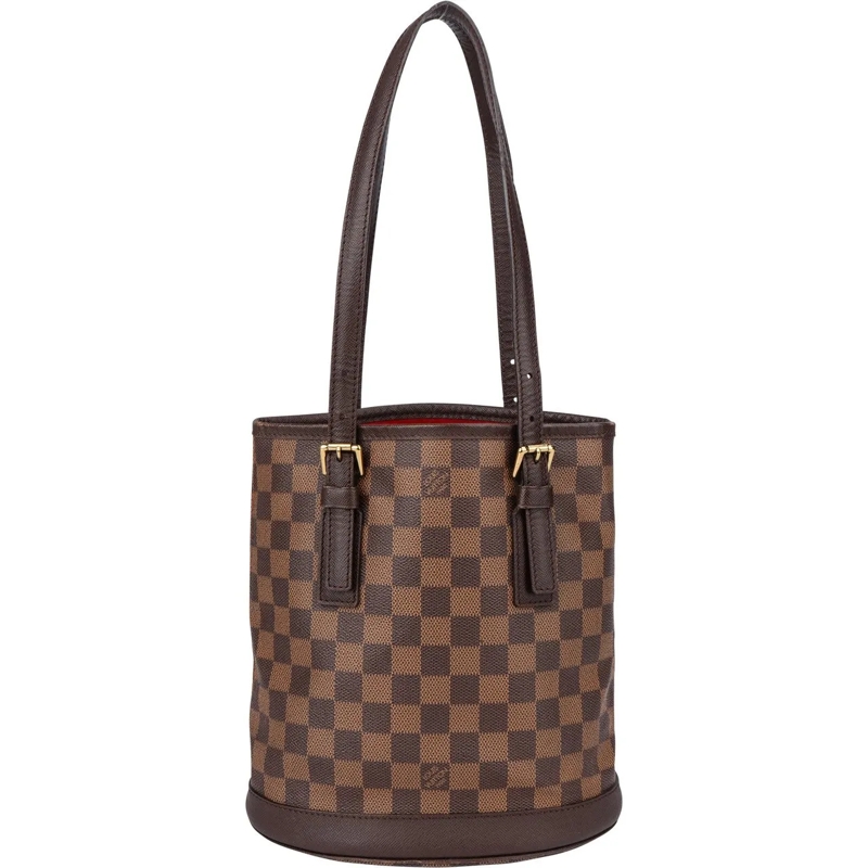 Louis Vuitton Schultertasche Louis Vuitton Damier Ebene Monogram Bucket PM Hand braun
