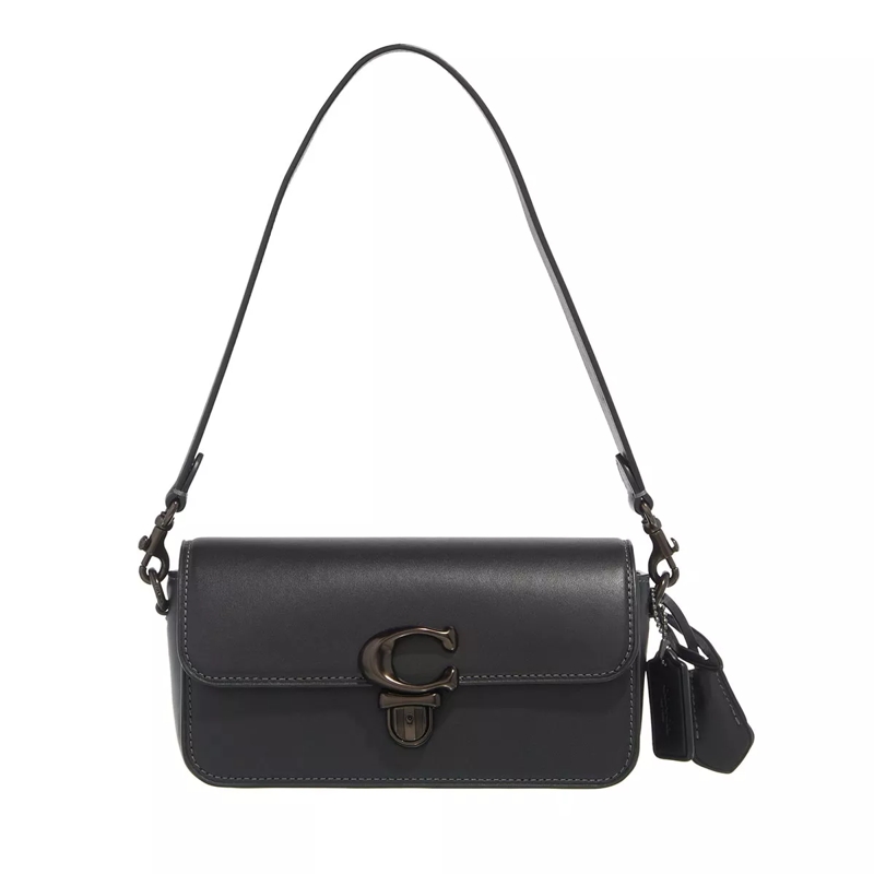 Coach Satchel Glovetanned Leather Studio Shoulder Bag Black