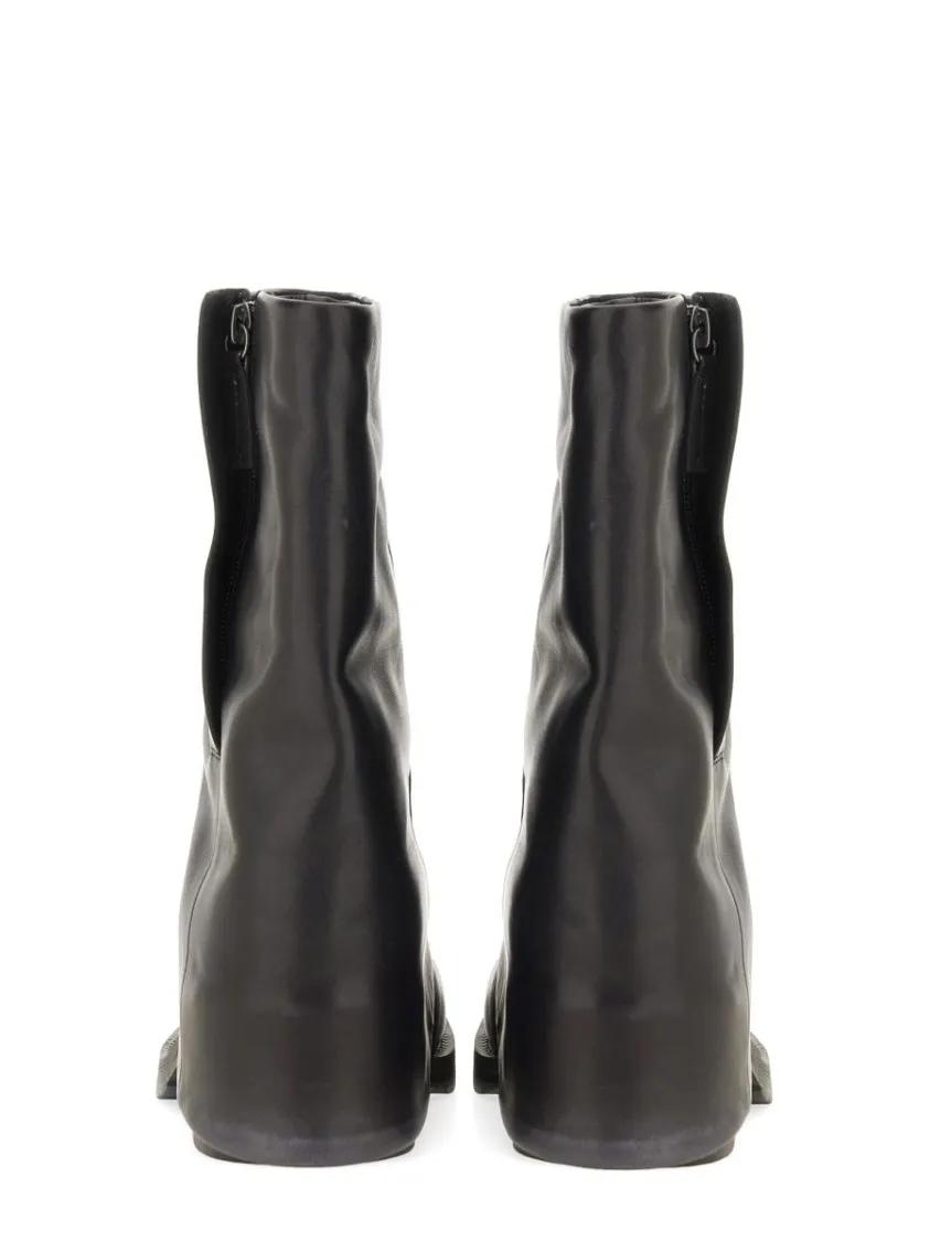 ブーツその他 Ash Tijuana Draped Black Calf Leather Ankle Boots Ash 50mm Tijuana Boots | Black | FARFETCH GE