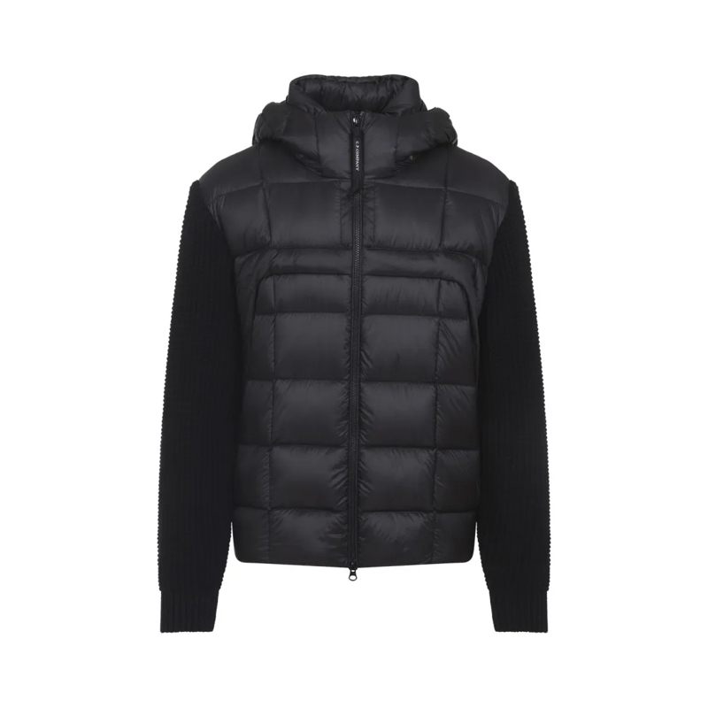 CP Company Blazer Steppjacke mit Strickeinsätzen Schwarz