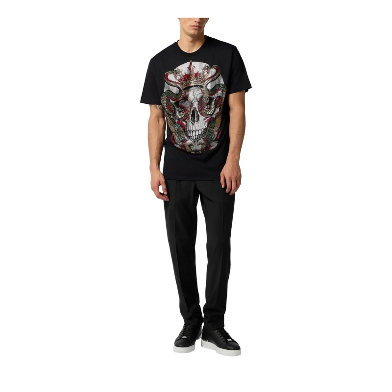 Philipp Plein T-Shirt Round Neck T-Shirt Snake King Stones schwarz(Image 2)
