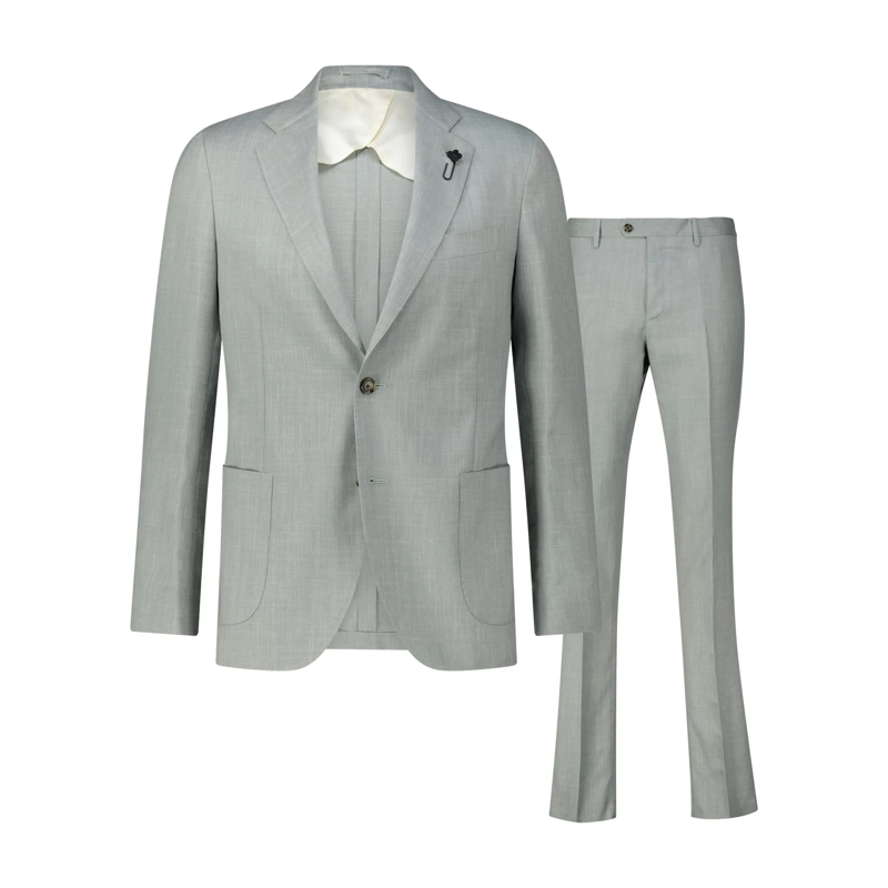 Lardini Combinaison de costume Zweiteiliger Anzug aus Woll-Mix grau