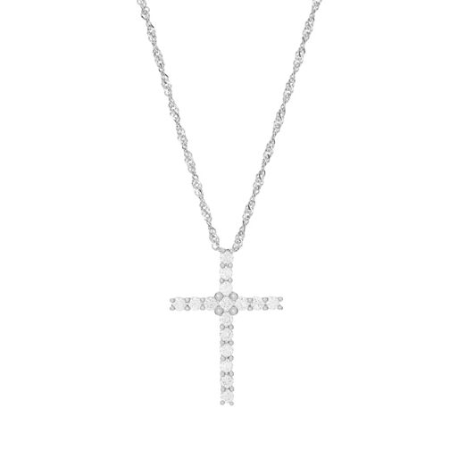 VOLARE Pendant with Necklace 16 Brill ca. 0,40 Platinum Mellanlångt halsband