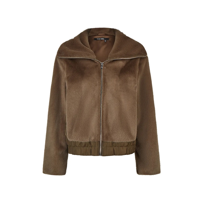 Marc Aurel Jacke Jacke- Nahttaschen- Nylon Kontrast- elastische beige