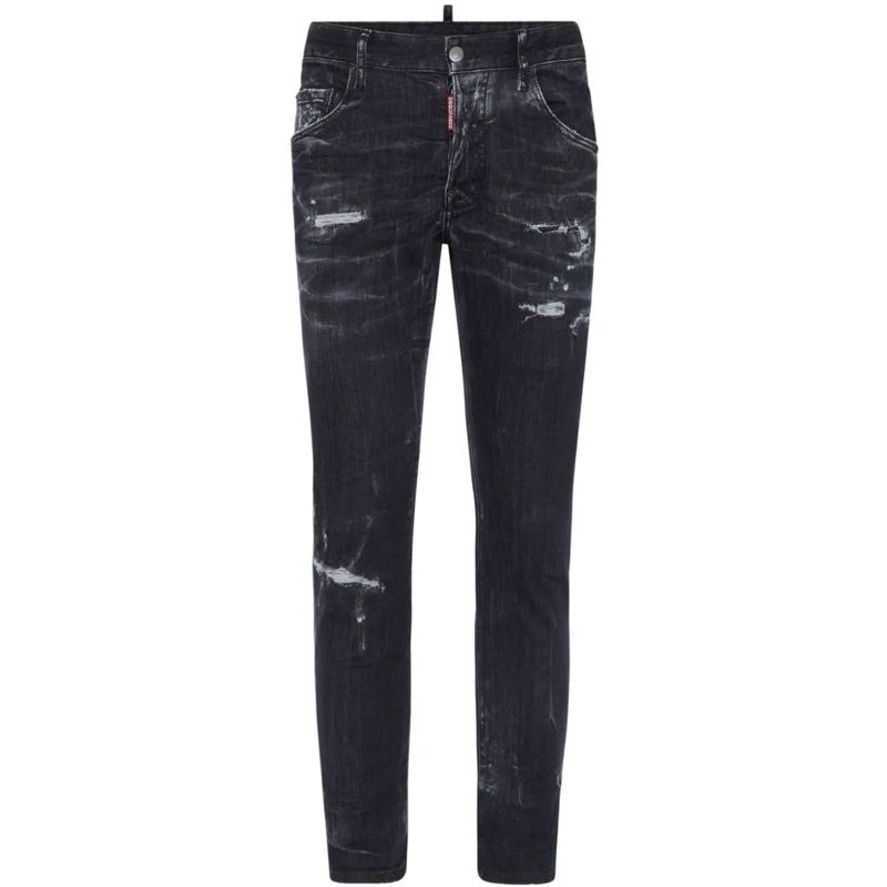 Dsquared2 Slim-Fit-Jeans Distressed Stretch-Cotton Slim Jeans Black