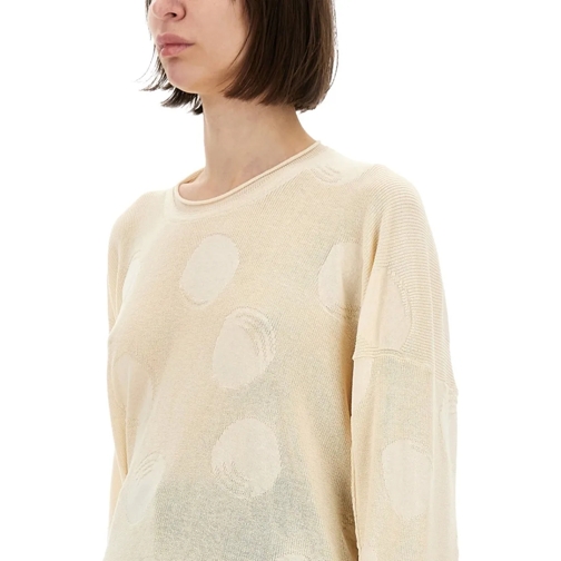 Uma Wang Pullover Knit Top With Polka Dot Pattern Neutrals (Image 4)