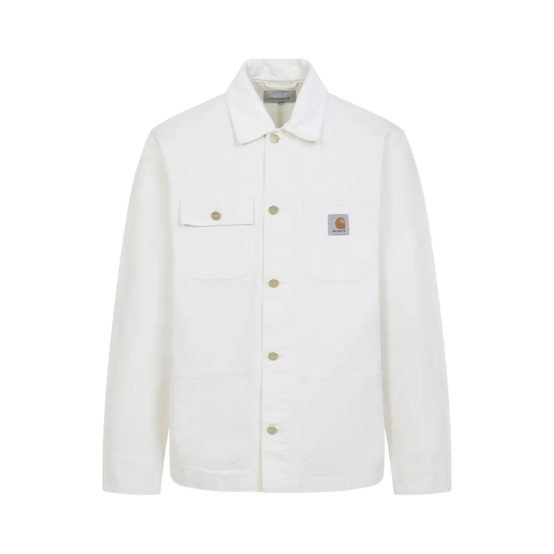 Carhartt Wip  White Cotton Jacket With And Functional Pockets White