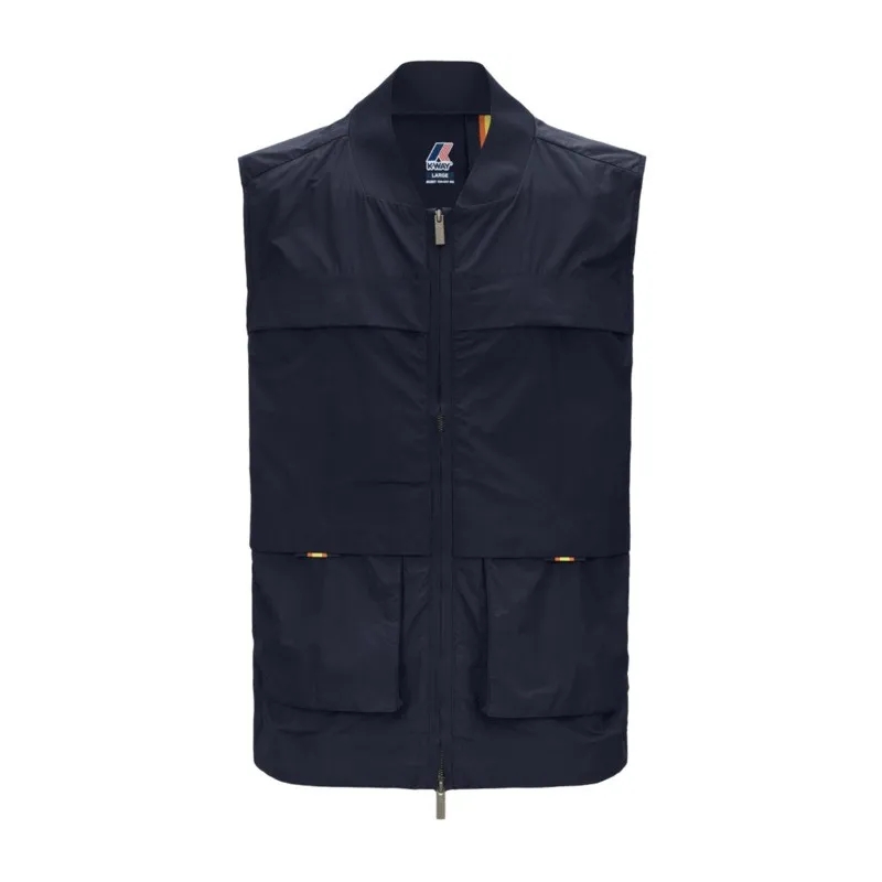 K-Way  Textured Finish Blue Jacket With Adjustable Hem Blue