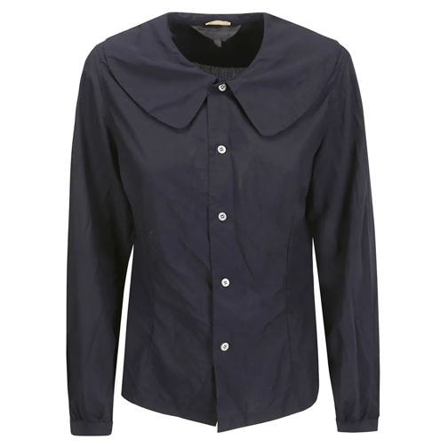 Comme des Garcons Hemden Peter Pan Collar Shirt Blue