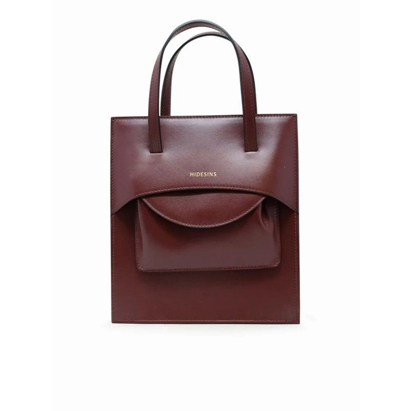 Hidesins Schultertasche Fl2516 Flap J Wine Leather Handbag Black