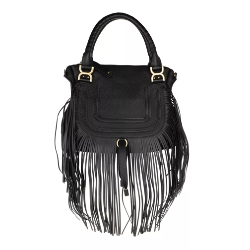 Chloé Marcie Crossbody Bag Multi-Fringe Leather Black Sporta